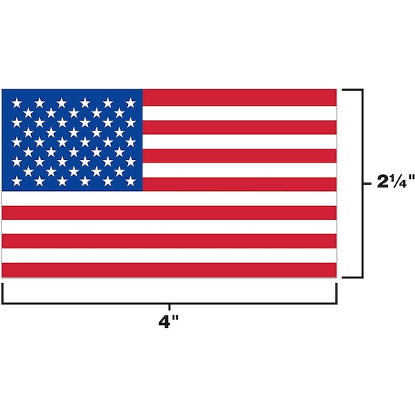 Decal Flag 2.5 In X 4 In, 10-Pack PK